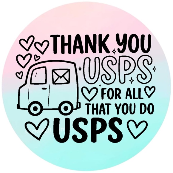 Thank You USPS Stickers for Packages & Envelopes – 2" Round, 15 Colors to Choose - Picture 4 of 15